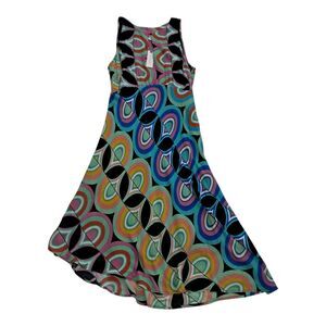 NWT Anthropologie‎ Dress Womens 10 Kenzie Colorful Asymmetric Retro Mod Dopamine